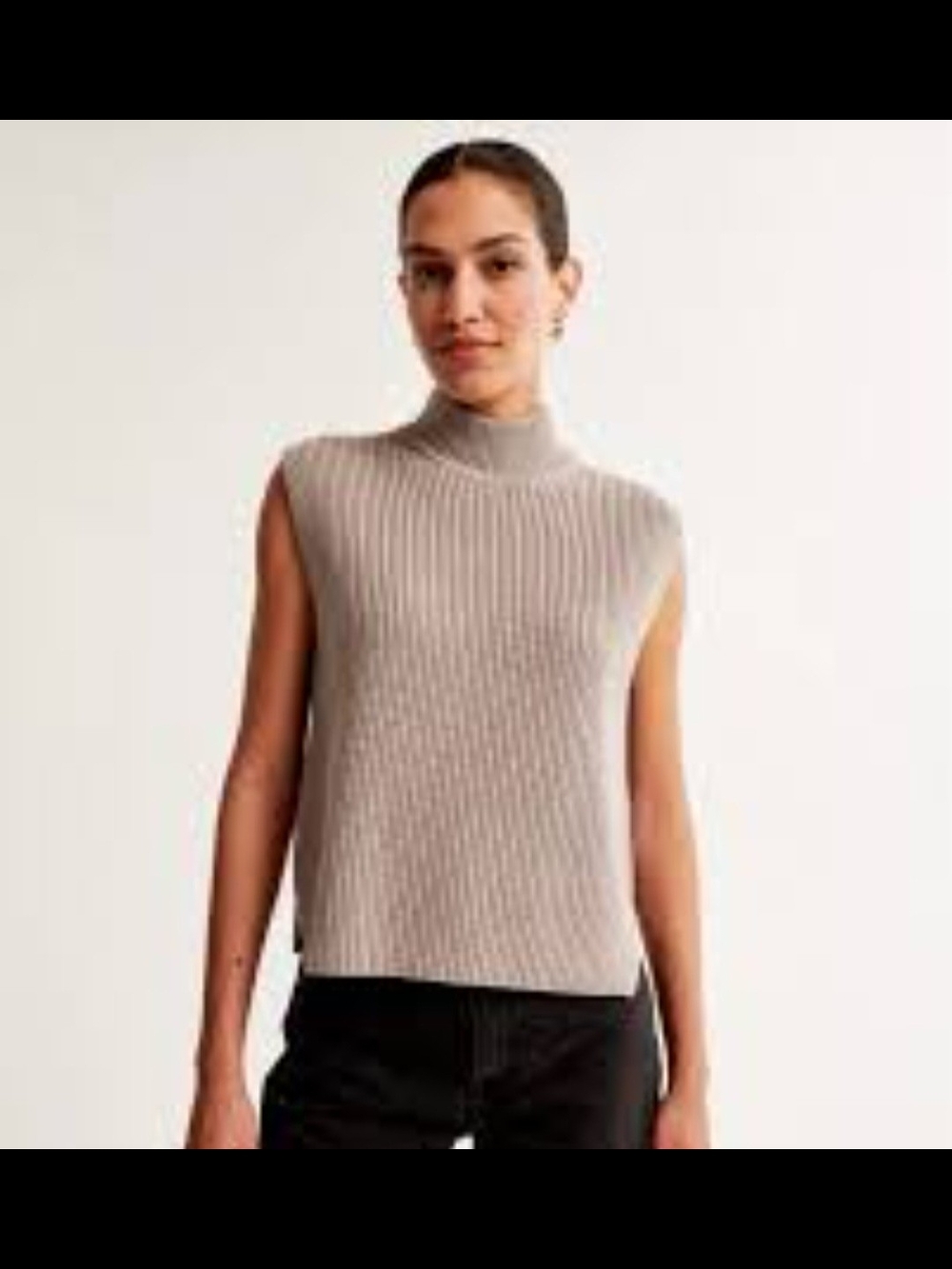 Abercrombie & Fitch Mock Neck Sweater Vest